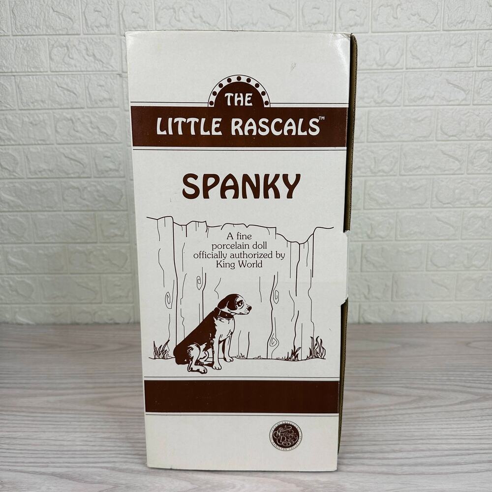 VTG 90s Spanky Porcelain Doll Little Rascals Boxed with COA Hamilton Collection
